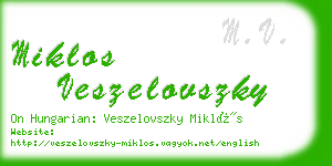 miklos veszelovszky business card